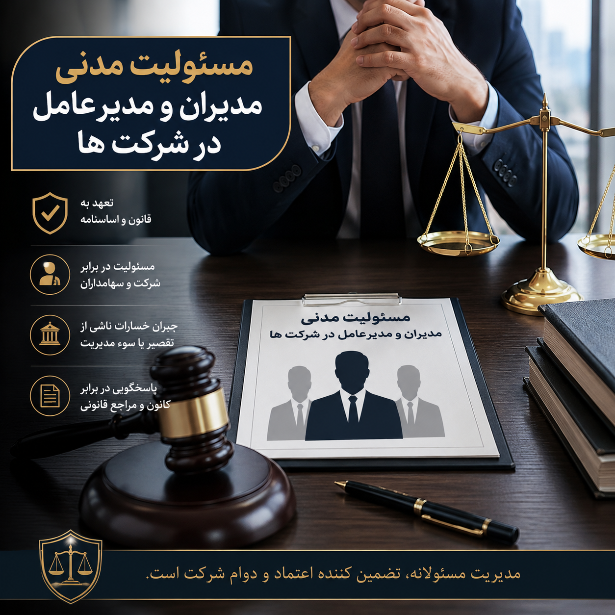 موضوع مسئولیت مدنی مدیران و مدیرعامل در شرکت ها بساز